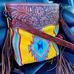 Over the shoulder saddle blanket purse